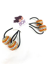 Load image into Gallery viewer, Brown Girls Hair *NEW* Candy Corn Bling Hair Elastic Ponytail Holder | Hair Tie Knockers Bobbles
