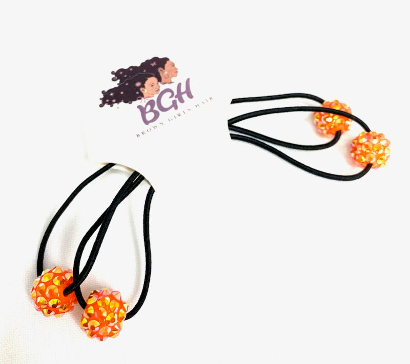 Brown Girls Hair NEW* TODDLER Bling Ponytail Hair Elastics | Hair Knockers Bobbles