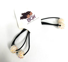 Load image into Gallery viewer, Brown Girls Hair NEW* TODDLER Bling Ponytail Hair Elastics | Hair Knockers Bobbles
