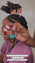 Load and play video in Gallery viewer, Brown Girls Hair *NEW* Bling Accent 6 Pc Bouquet | Ponytail Holder
