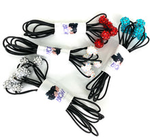 Load image into Gallery viewer, Brown Girls Hair *NEW* Bling Accent 6 Pc Bouquet | Ponytail Holder
