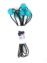 Load image into Gallery viewer, Brown Girls Hair *NEW* Bling Accent 6 Pc Bouquet | Ponytail Holder
