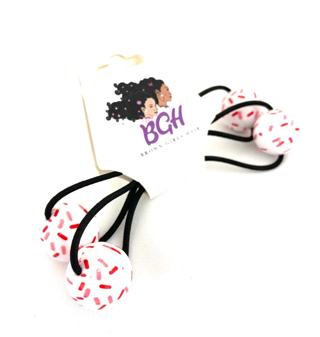 Brown Girls Hair Sprinkles Ponytail Holder