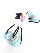 Load image into Gallery viewer, Bling Stripes Balls | Hair Knockers Bobbles - Brown Girls Hair
