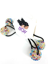 Load image into Gallery viewer, Bling Confetti Hair Balls | Hair Knockers Bobbles - Brown Girls Hair
