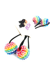 Load image into Gallery viewer, Bling Stripes Balls | Hair Knockers Bobbles - Brown Girls Hair
