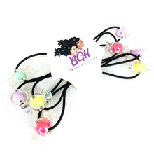Load image into Gallery viewer, Brown Girls Hair Round Candy Ponytail Holders
