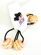 Load image into Gallery viewer, Bling Stripes Balls | Hair Knockers Bobbles - Brown Girls Hair
