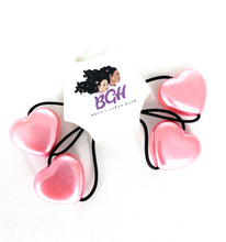 Load image into Gallery viewer, Brown Girls Hair *NEW* Pearl Hearts Ponytail Holders

