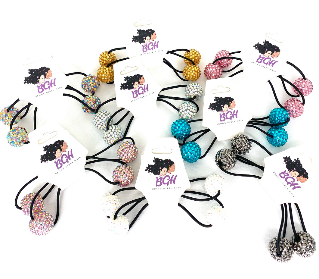 Brown Girls Hair Winter Wonderland BLING Knockers BUNDLE (8 Set) | Ponytail Holders