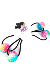 Load image into Gallery viewer, Brown Girls Hair Tie Dye Bling Bobbles | Hair Knockers Accessories
