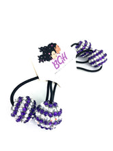 Load image into Gallery viewer, Bling Stripes Balls | Hair Knockers Bobbles - Brown Girls Hair
