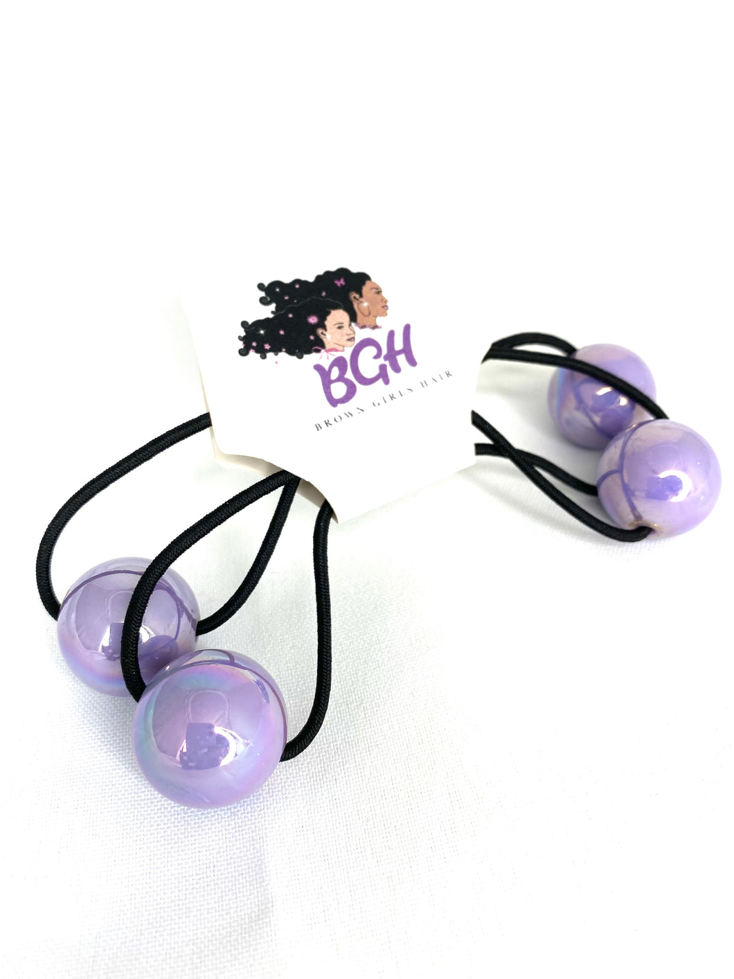 Brown Girls Hair *NEW* Iridescent Bubble Gum Ponytail Holders