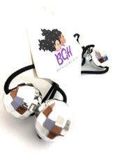 Load image into Gallery viewer, Facet Mirror Hair Bobbles | Hair Knockers | Hair Balls - Brown Girls Hair
