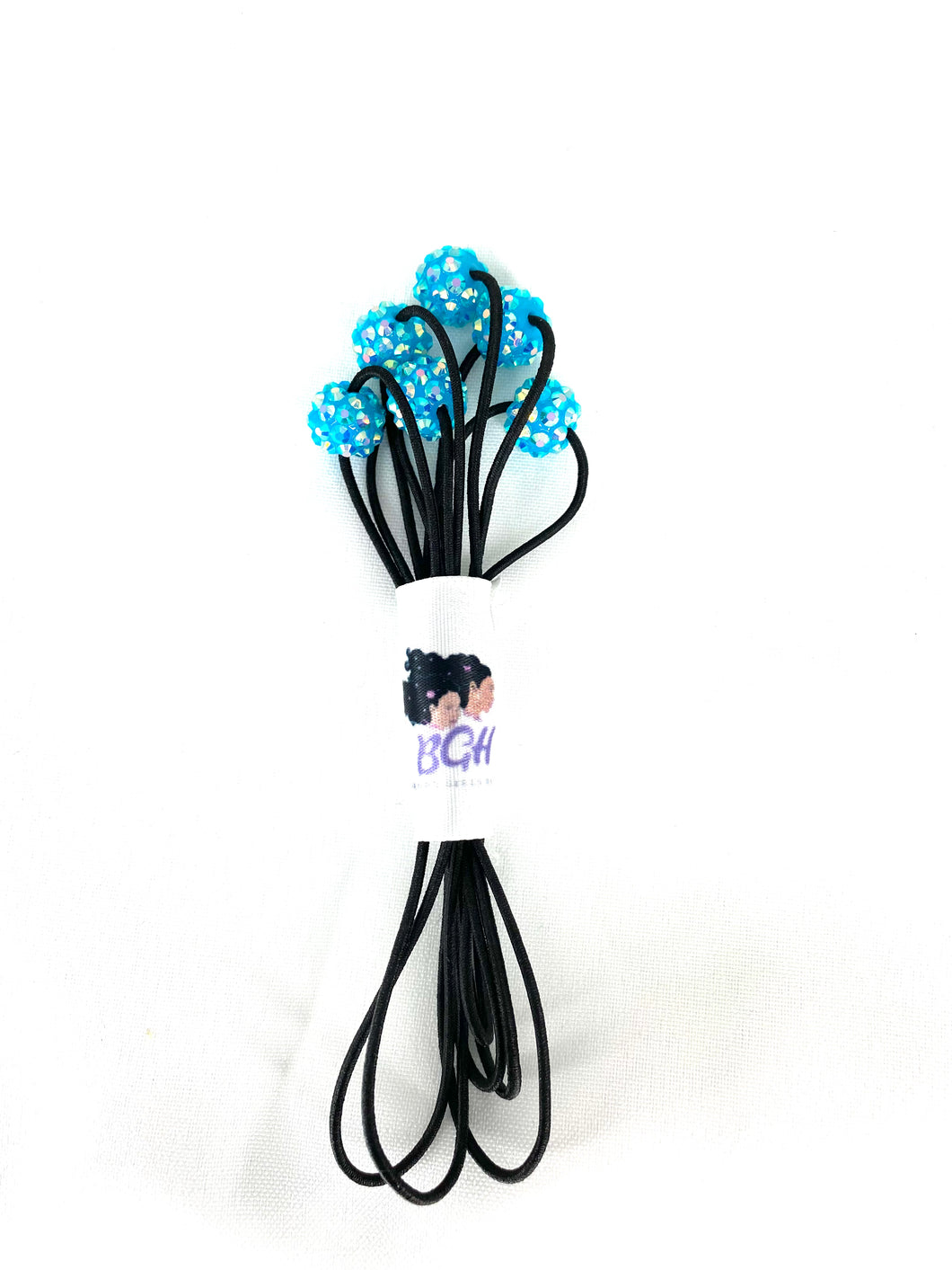 Brown Girls Hair *NEW* Bling Accent 6 Pc Bouquet | Ponytail Holder